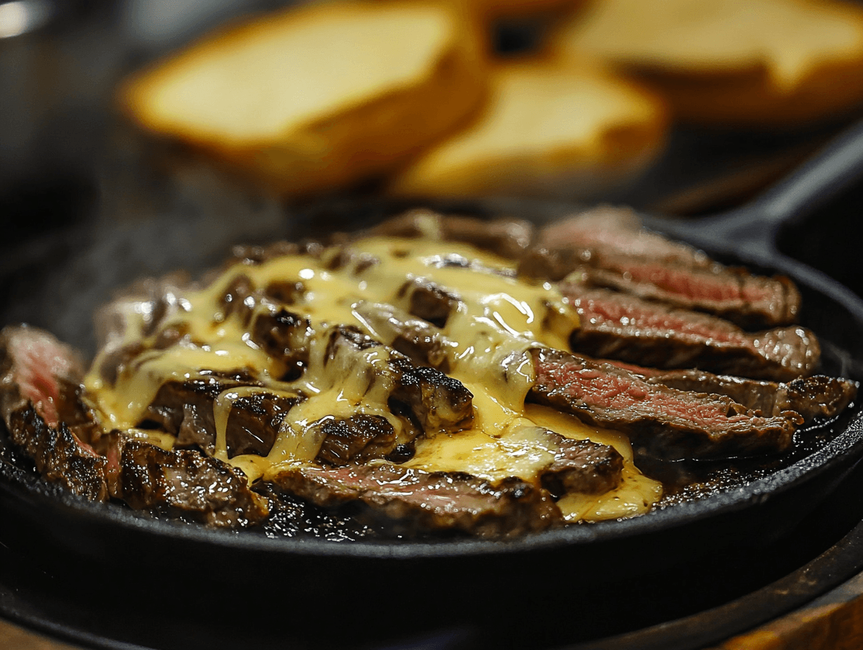 What meat to use for cheesesteaks with melted cheese and rolls.