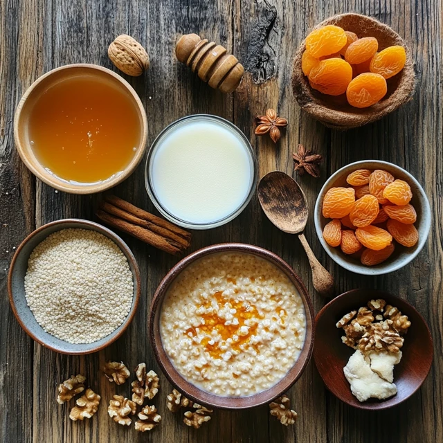 Ingredients for making Turkish porridge from scratch